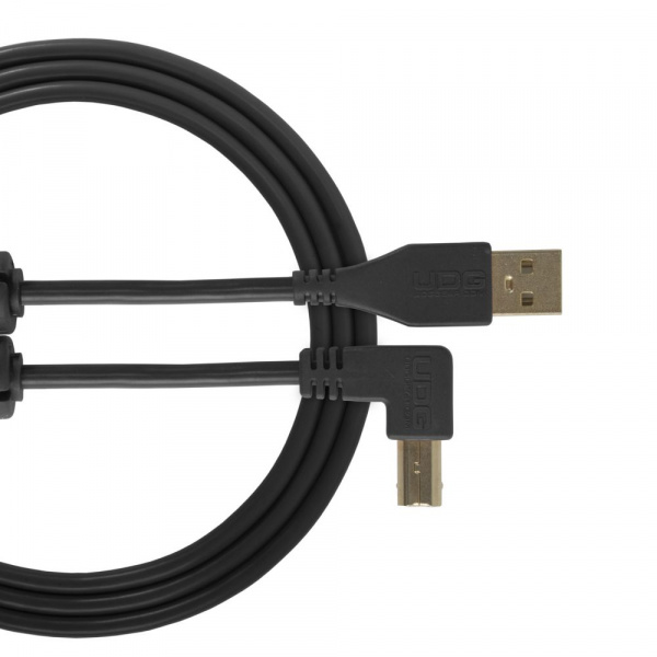 UDG Ultimate Audio Cable USB 2.0 A-B Black Angled 1m по цене 1 130 ₽