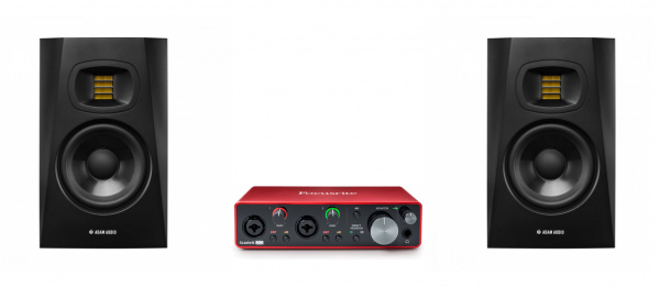 Комплект FOCUSRITE Scarlett 2i2 3rd Gen (1 шт) + ADAM T5V (2 шт) по цене 103 600 ₽