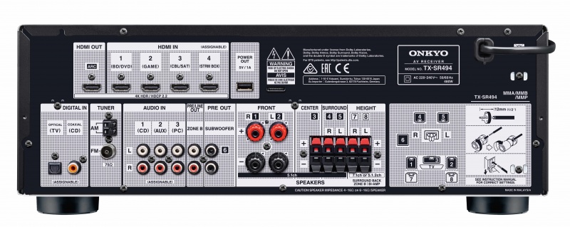 Onkyo TX-SR494 Black по цене 44 000 ₽