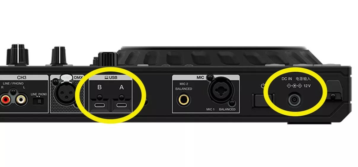 Pioneer DJ DDJ-FLX10 действительно имеет два гнезда USB-C, но оба они предназначены для подключения ноутбуков; для питания этого устройства используется устаревшее гнездо постоянного тока (т.е. нет USB PD). Pioneer DJ DDJ-FLX10 действительно имеет два гнезда USB-C, но оба они предназначены для подключения ноутбуков; для питания этого устройства используется устаревшее гнездо постоянного тока (т.е. нет USB PD).