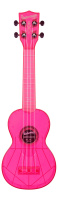 Waterman by Kala KA-SWF-PK Fluorescent Pink, Soprano Ukulele