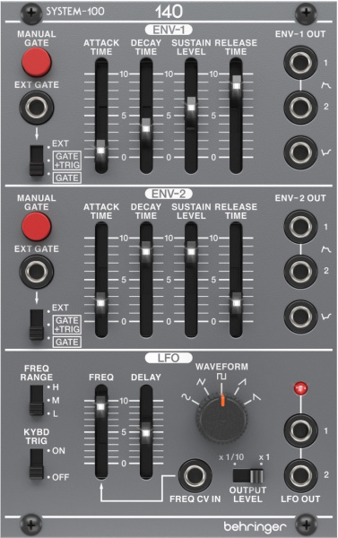 Behringer SYSTEM 100 140 DUAL ENVELOPE/LFO по цене 10 560 ₽