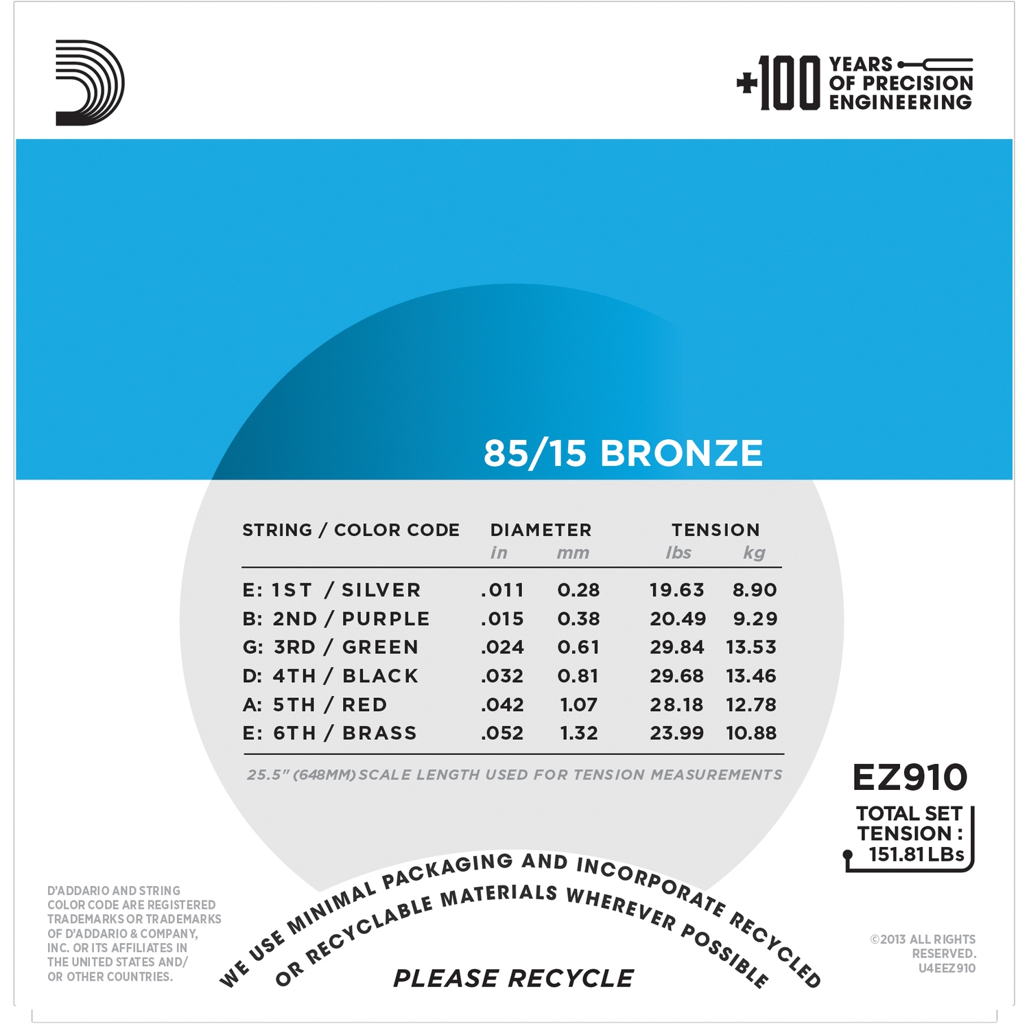 D'Addario EZ910 по цене 1 100 ₽
