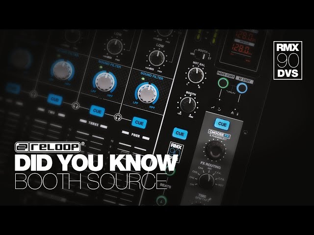 Reloop RMX-90 DVS DJ Club Mixer - How To Select The Booth Source - Did You Know? (Tutorial)