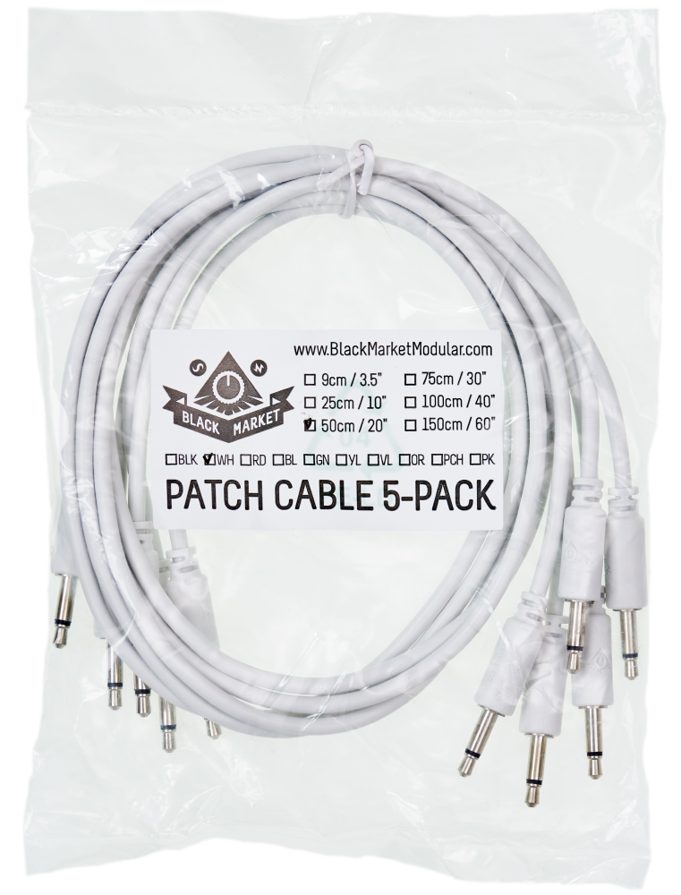 Black Market Modular patchcable 5-Pack 50 cm white по цене 1 320 ₽