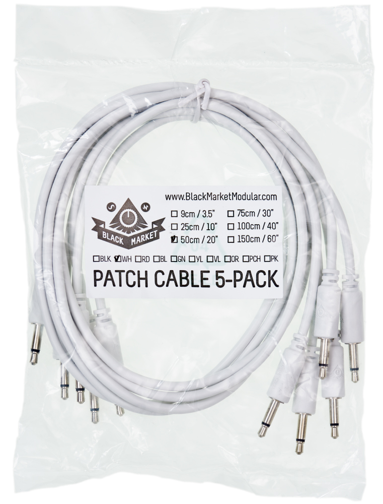 Black Market Modular patchcable 5-Pack 50 cm white по цене 1 400 ₽