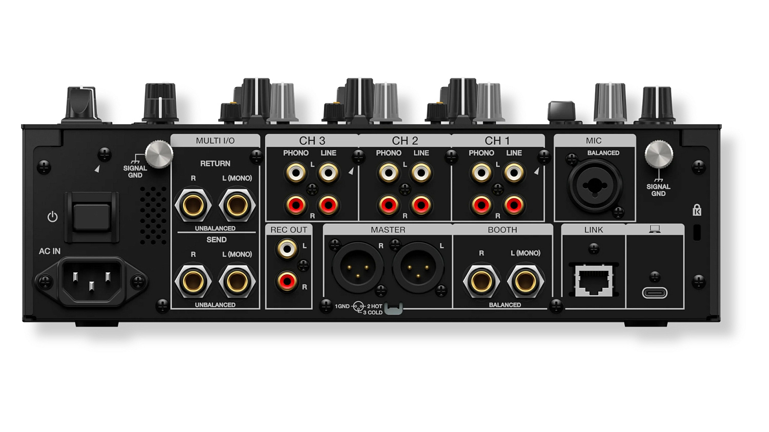 AlphaTheta DJM-V5: трёхканальный DJ-микшер нового поколения с SonicLink и фильтром cross-pass