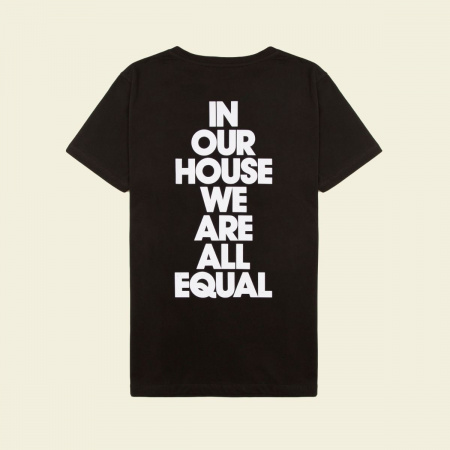 DEFECTED - IN OUR HOUSE WE ARE ALL EQUAL MENS BLACK T-SHIRT по цене 2 900 руб.