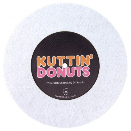 Dr. Suzuki Slipmats - Kuttin’ Donuts 7” (White) по цене 850 ₽