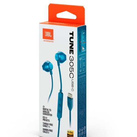 JBL Tune 305C Blue по цене 2 350 ₽