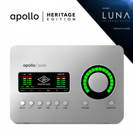 Universal Audio Apollo Solo Thunderbolt 3 Heritage Edition по цене 68 900 ₽