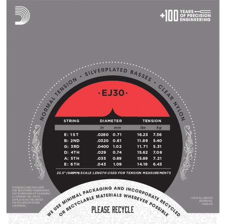 D'Addario EJ30 по цене 1 650 ₽