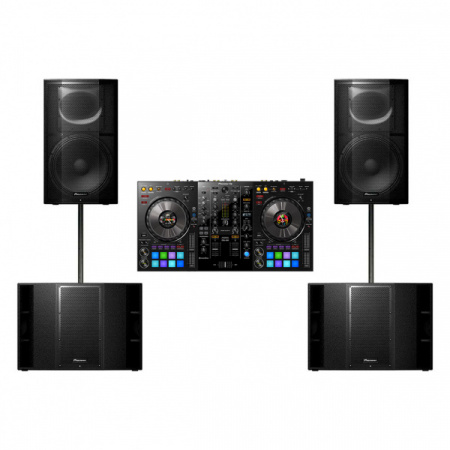 Комплект Pioneer XPRS-215S (2 шт) + Pioneer XPRS-15 (2 шт) + Pioneer DDJ-800 по цене 822 950 ₽