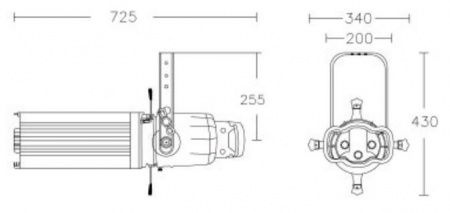 XLine Light D PROFILE LIGHT 25°-50° ZOOM (BLK) по цене 71 950 ₽