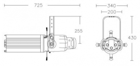 XLine Light D PROFILE LIGHT 25°-50° ZOOM (BLK) по цене 71 940 ₽