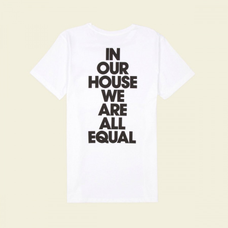 DEFECTED - IN OUR HOUSE WE ARE ALL EQUAL MENS WHITE T-SHIRT по цене 2 900 руб.