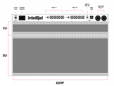 Intellijel Palette 4U x 62HP Silver Powered Case по цене 34 670 ₽