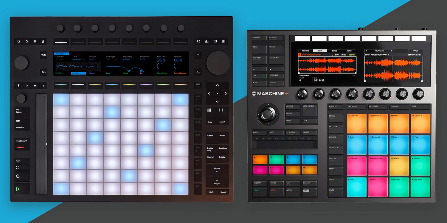 Сравнительный обзор | Ableton push 3 VS Native Instruments Maschine Plus