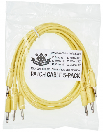 Black Market Modular patchcable 5-Pack 50 cm yellow по цене 1 400 ₽