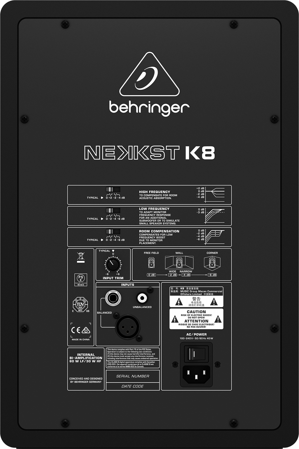 Акулы Behringer и новая линейка студийных мониторов и сабвуфера NEKKST K5 K6 K8 K10S.