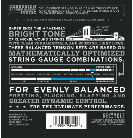 D'Addario EXL160BT по цене 4 100 ₽