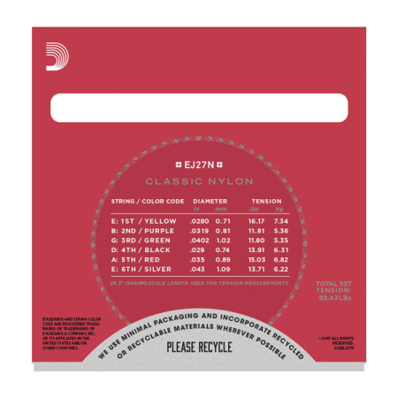 D'Addario EJ27N-3D по цене 3 600 ₽