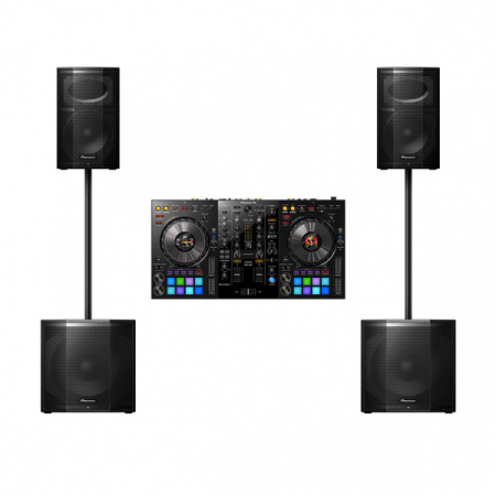 Комплект Pioneer XPRS-115S (2 шт) + Pioneer XPRS-10 (2 шт) + Pioneer DDJ-800 по цене 160 400 ₽