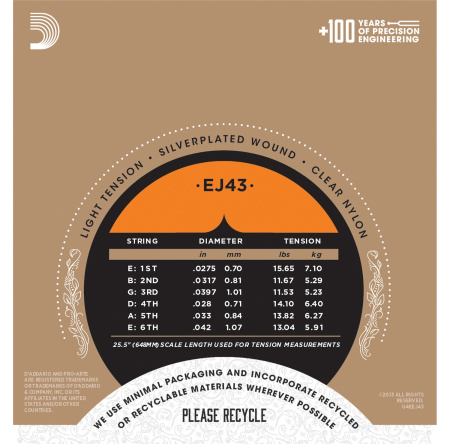 D'Addario EJ43 по цене 2 050 ₽
