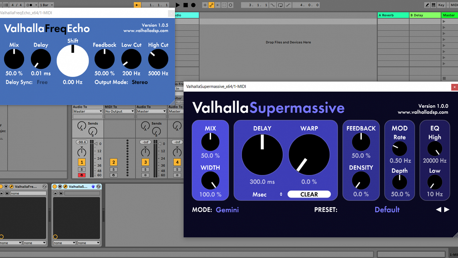 Valhalla | Бесплатные плагины Supermassive и Freq Echo