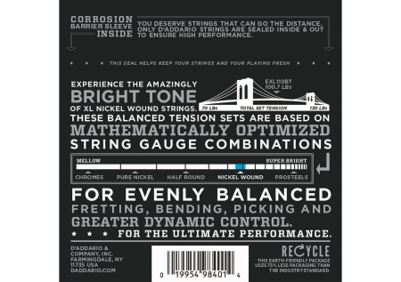 D'Addario EXL110BT по цене 1 100 ₽