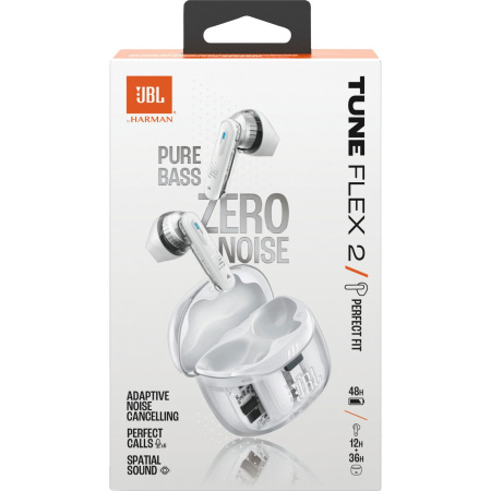JBL Tune Flex 2 Ghost White по цене 8 500 ₽