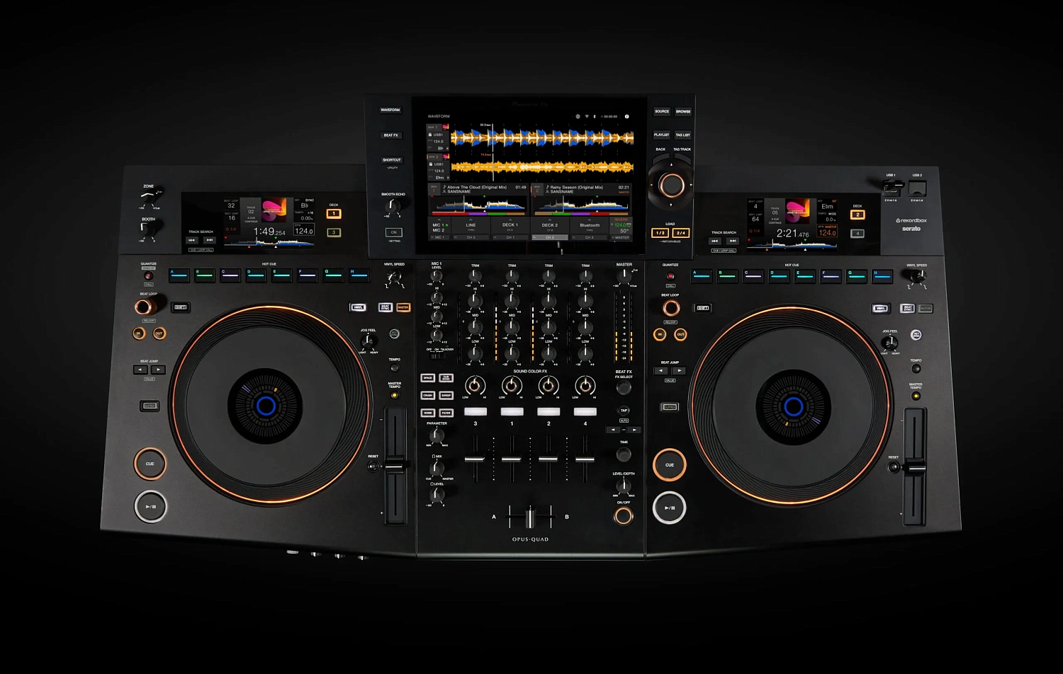 Pioneer DJ | Стендэлон контроллер с 4 деками и необычным дизайном OPUS-QUAD