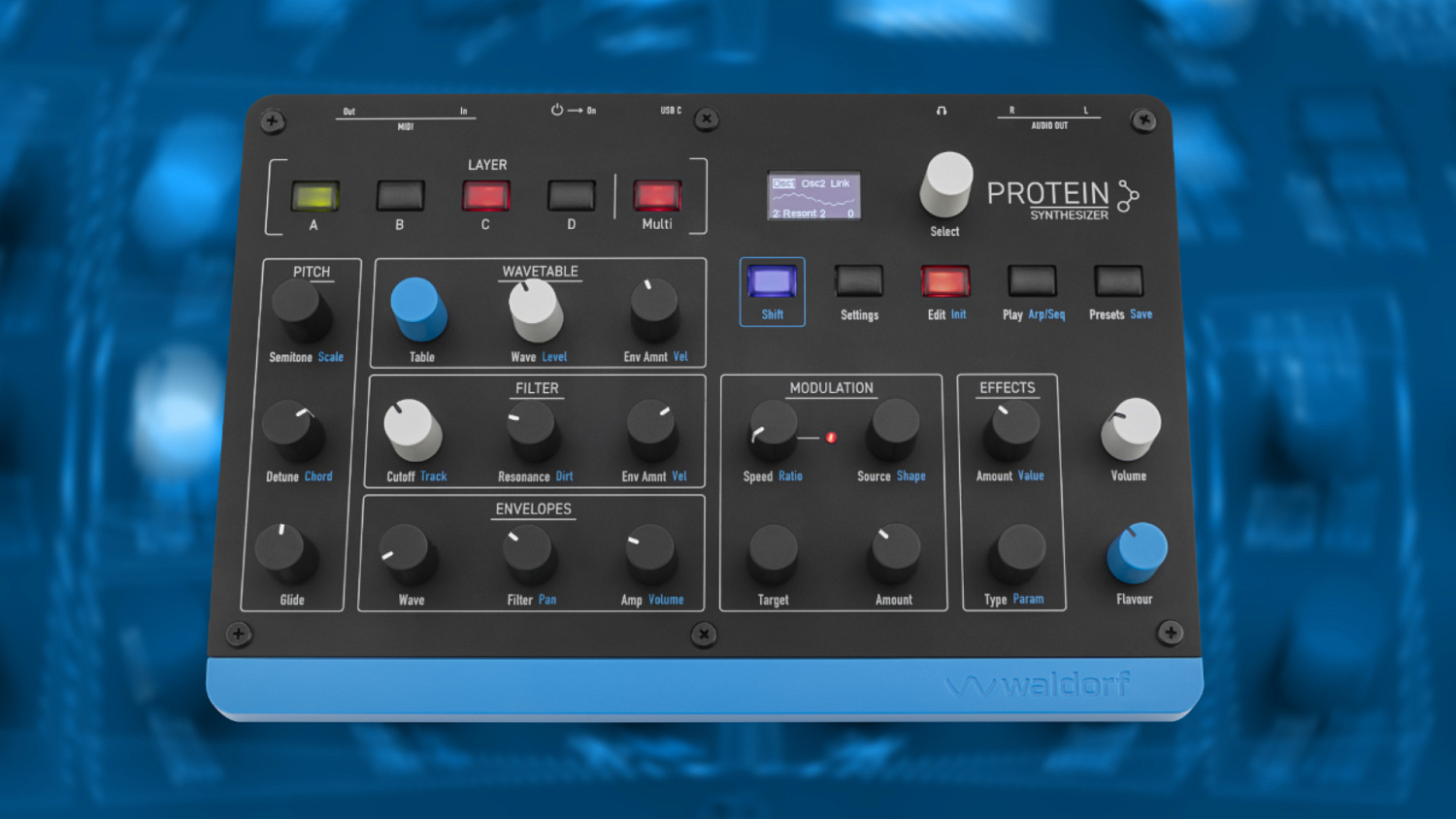 Protein — компактный wavetable‑синтезатор от Waldorf