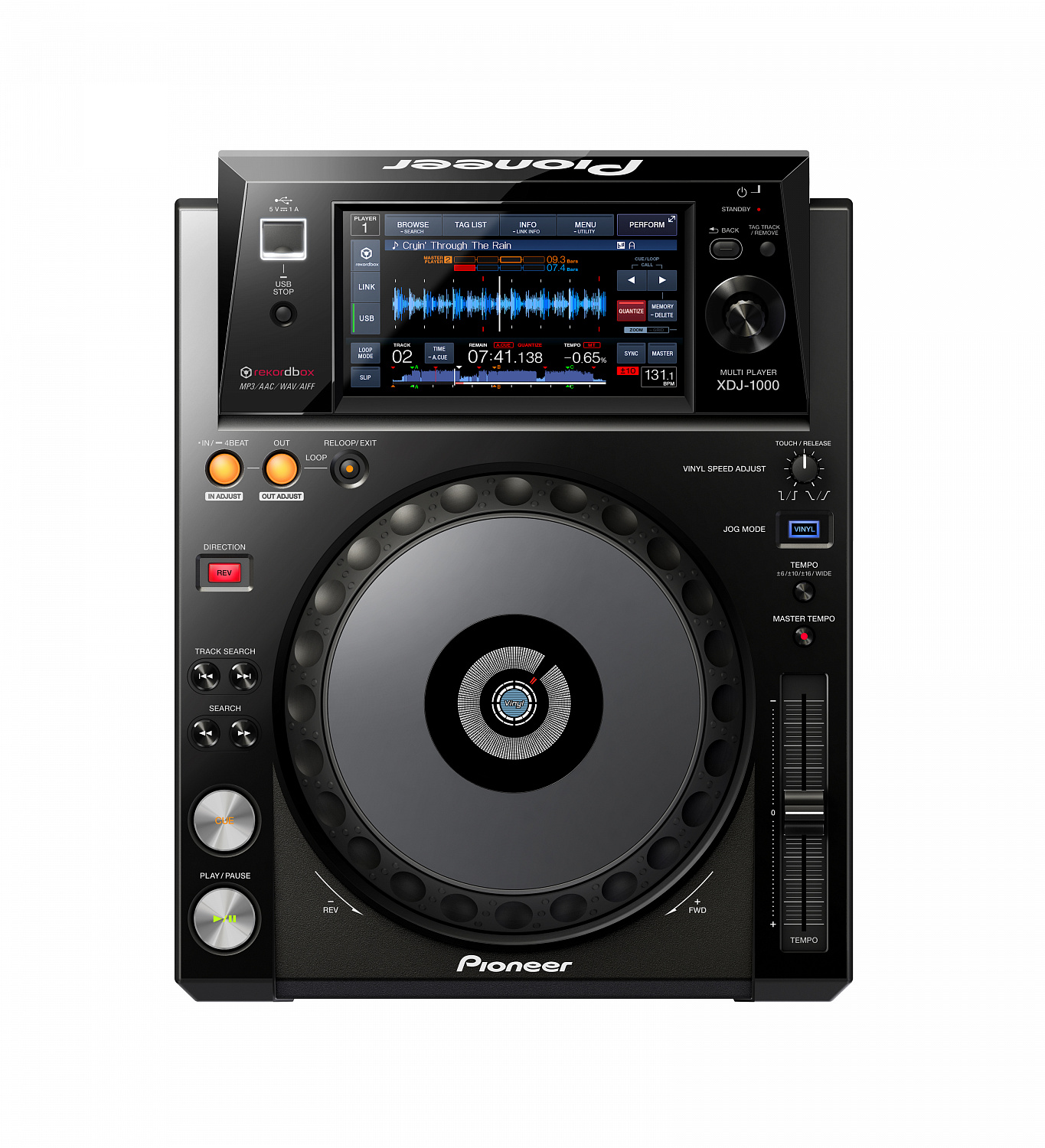 Pioneer XDJ-1000 - первый usb плеер с сенсорным экраном