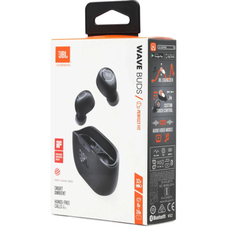 JBL Wave Buds Black по цене 4 300 ₽