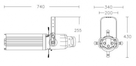 XLine Light D PROFILE LIGHT 15°-30° ZOOM (BLK) по цене 59 350 ₽
