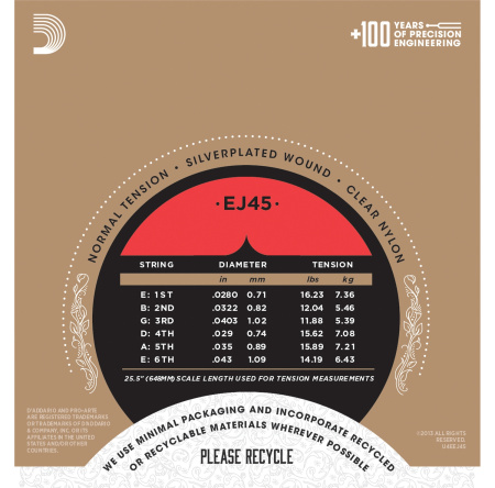 D'Addario EJ45 по цене 1 600 ₽