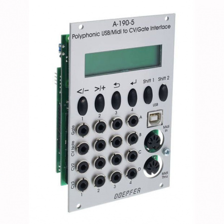 Doepfer A-190-5 Polyphonic USB/Midi-to-CV/Gate Interface по цене 36 000 ₽
