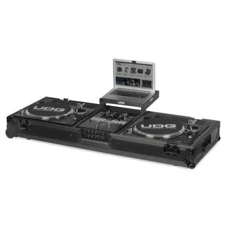UDG Ultimate Flight Case Set PLX9/SL1200 Black MK2 Plus (Laptop Shelf + Wheels) по цене 44&nbsp;840 ₽