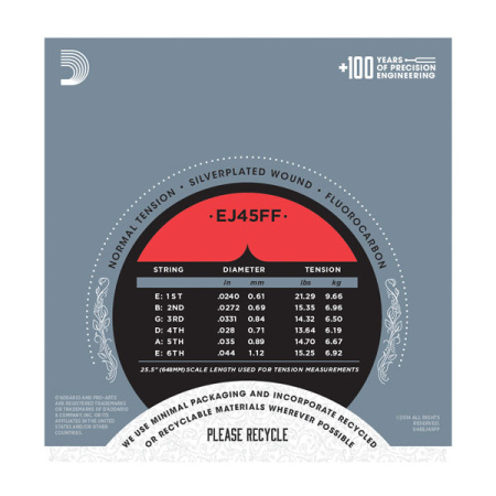 D'Addario EJ45FF по цене 2 950 ₽