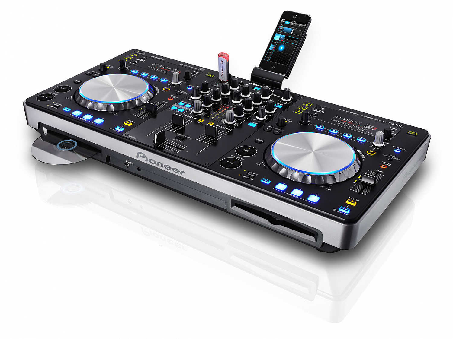 Pioneer XDJ-R1 - Вид с боку.