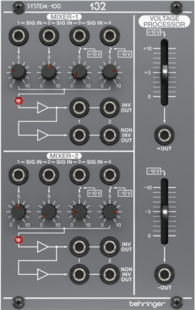 Behringer SYSTEM 100 132 DUAL CV/AUDIO MIXER & CV GENERATOR по цене 7 370 ₽