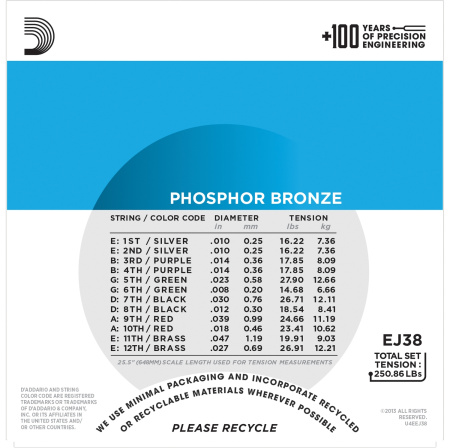 D'Addario EJ38 по цене 2 550 ₽