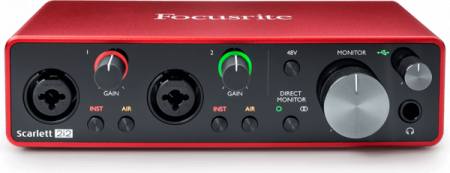 Комплект FOCUSRITE Scarlett 2i2 3rd Gen (1 шт) + ADAM T5V (2 шт) по цене 118 400 ₽