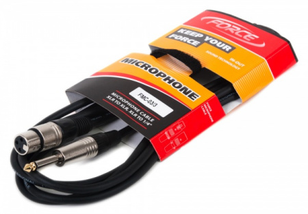 FORCE FMC-03/3 Кабель Mono Jack - XLR f по цене 500 ₽
