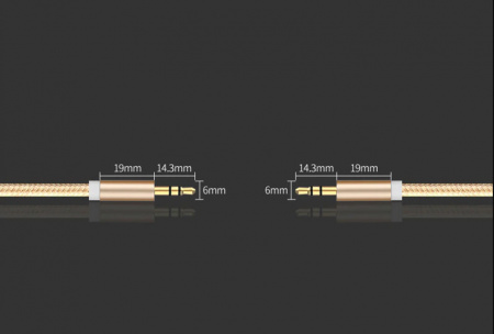 AFDJ Кабель Stereo Jack 3.5 - Stereo Jack 3.5, 1 м, серебристый по цене 250 ₽