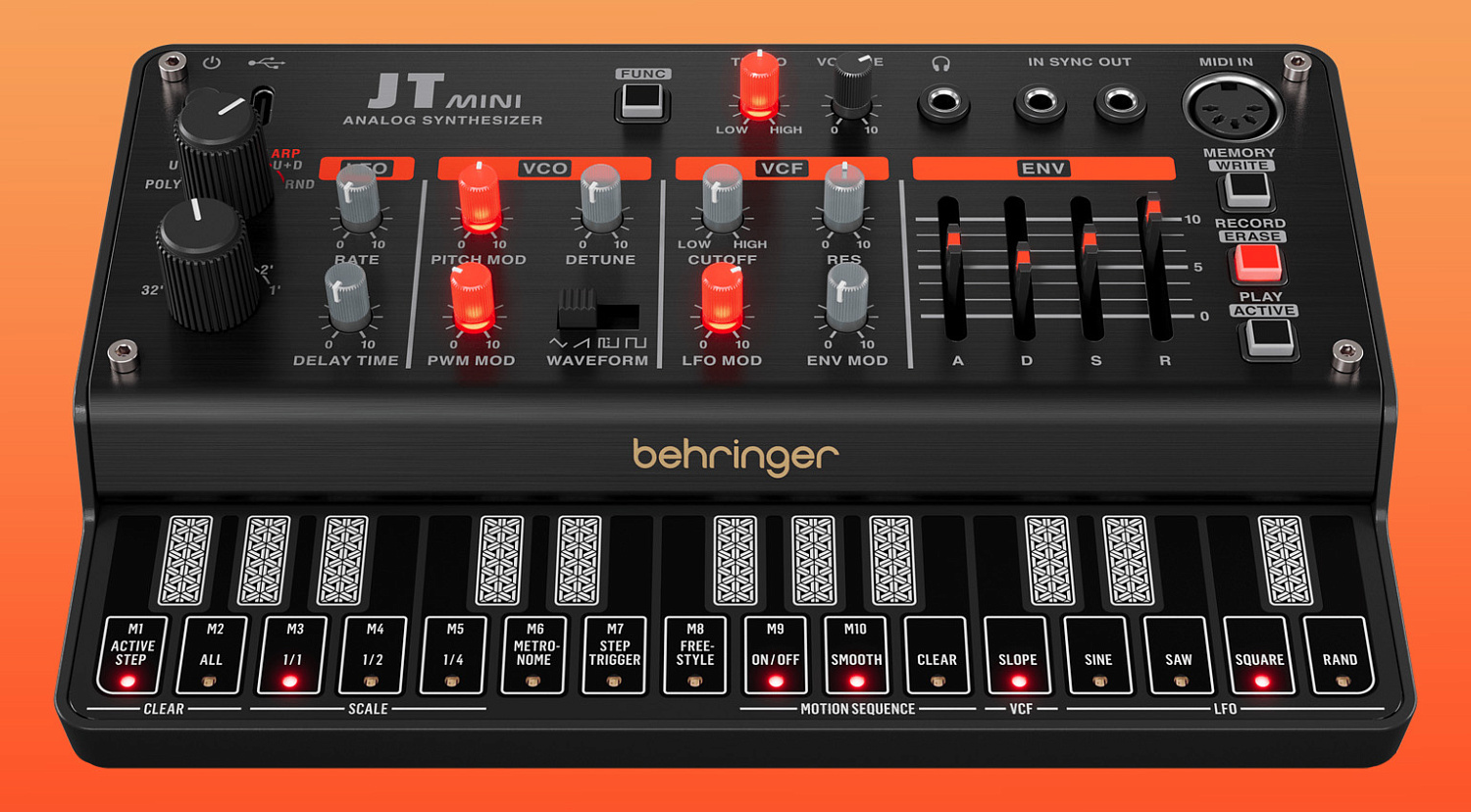 BEHRINGER | JT MINI — аналоговая мощь Jupiter-8 в компактном корпусе
