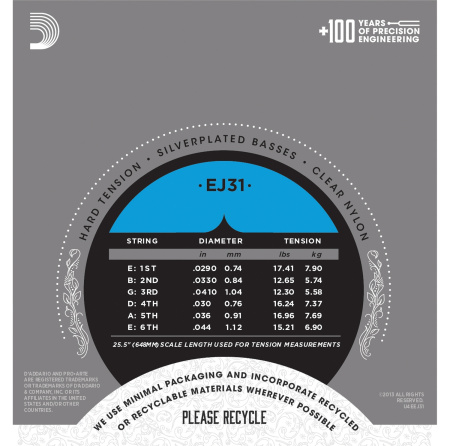 D'Addario EJ31 по цене 1 650 ₽