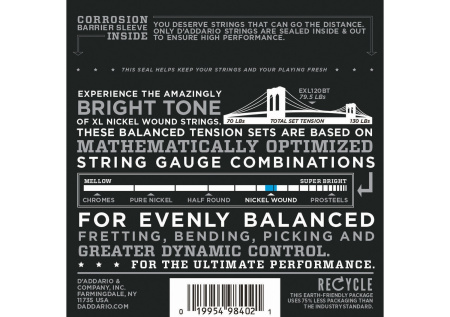 D'Addario EXL120BT по цене 1 100 ₽