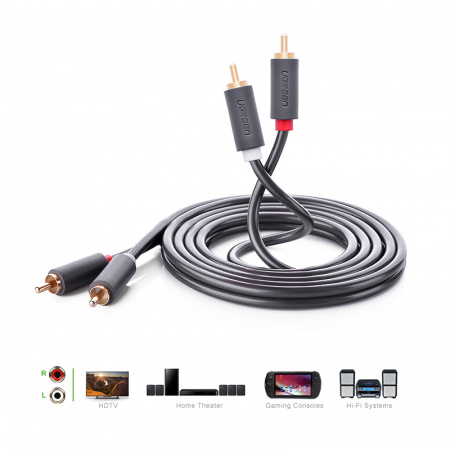 Ugreen 2 RCA - 2 RCA Cable, 1,5 метра по цене 600 руб.